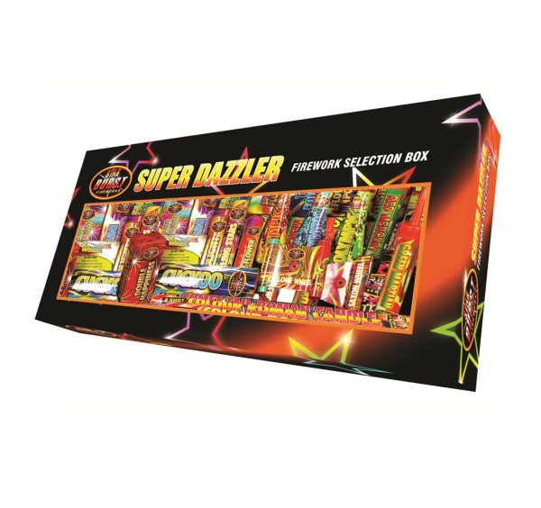 Super Dazzler Selection Box Available From www.fireworks-cardiff.co.uk