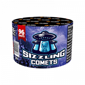 Sizzling Comets From Cube Fireworks